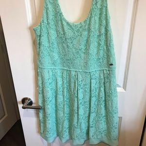Guess Mint Green Lace Dress